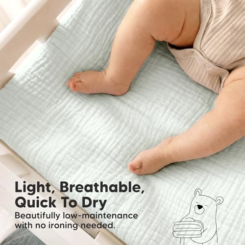 2-Pack Muslin Diaper Changing Pad Covers Boy, Soft Breathable - Image 6