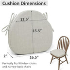 Shinnwa Kitchen Chair Cushions Set of 4, High-Resilience Foam Windsor Seat Pads - Image 6