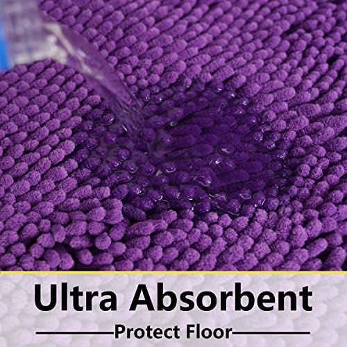 Bathroom Rugs Sets 2 Piece, Extra Soft Chenille Bath Mat Ultra Absorbent - Image 6