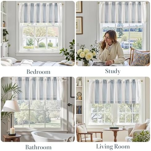 jinchan Linen Balanced Stripe Valances - Image 5