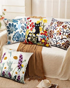 Embroidered Throw Pillow Cover, 18x18 Inch - Image 6