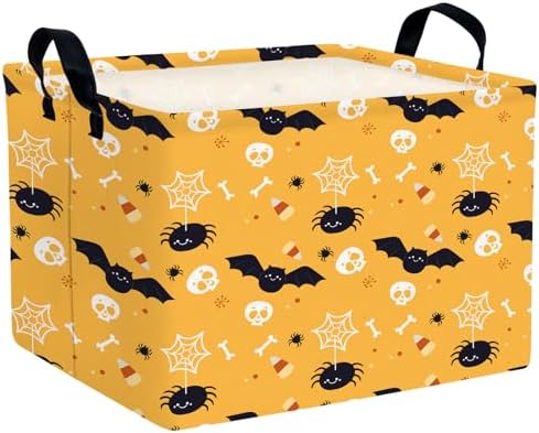 Halloween Basket Gift Cute Pumpkin Ghost Parties Decor Kid Trick or Treat Basket by ASKETAM