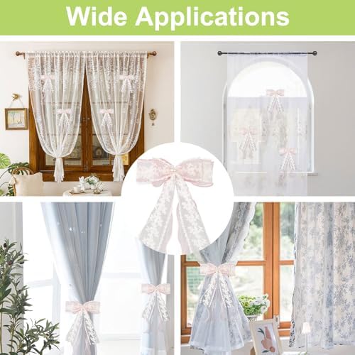 4Pcs Bow Curtain Tiebacks, Elegant Bow Butterfly Curtain Tiebacks - Image 7