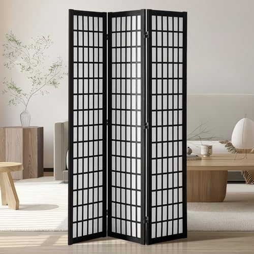 VEVOR Room Divider, 3 Panel Japanese Room Divider, Wood Folding Privacy Screen by VEVOR