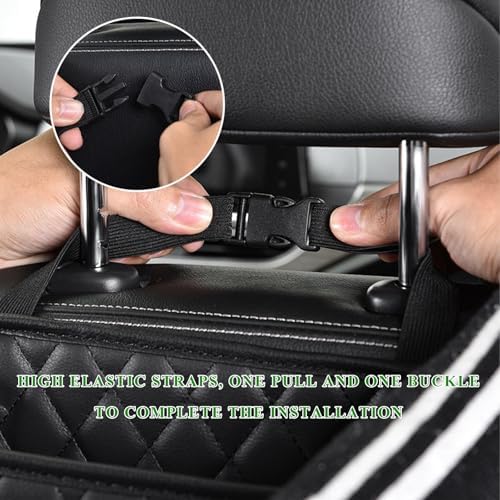 2PCS Car Seat Back Organizer, Waterproof Leather Hanging Backseat Organizer - Image 3