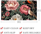 Bathtub Mat Non Slip 26.8x15.1In, Tropical Leaves Plant Bird Bath Mat - Image 4
