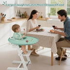 Food Catcher for Stokke Tripp Trapp High Chair, Coverall Baby Feeding Bib - Image 3