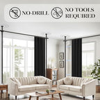 Room Divider Curtain Set-No Drilling Curtain Rod Set, Room Divider Wall - Image 4