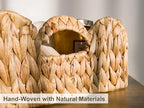 StorageWorks Scalloped Basket for Shelves, Water Hyacinth Storage Baskets - Image 4
