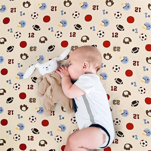 Sports Mini Crib Bedding Set Boys Brown 3PCs Mini Crib Comforter Set Basketball - Image 6