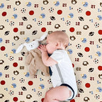 Sports Mini Crib Bedding Set Boys Brown 3PCs Mini Crib Comforter Set Basketball - Image 6