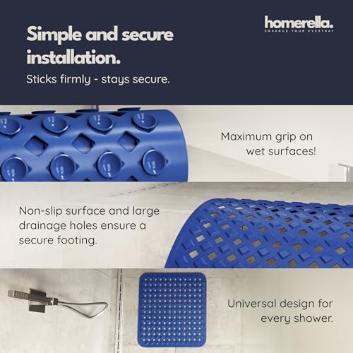 homerella Square Shower Mat Non Slip Anti Mold 21x21 Anti Slip Shower Mat - Image 4