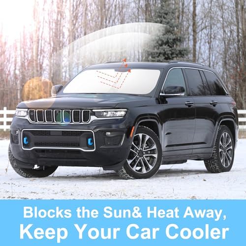TINGLU Sun Shade for Jeep Grand Cherokee 4XE 2024 Accessories Windshield Sun - Image 5