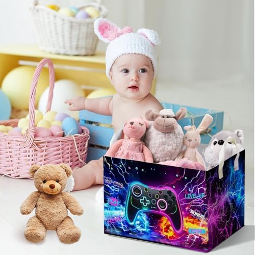 Gamer Console Storage Box, Foldable Waterproof Toy and Clothes Storage Box - Image 4