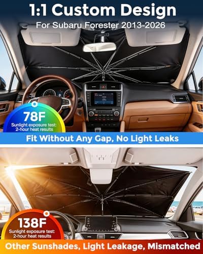 Weektic Windshield Sun Shade for Subaru Forester 2013-2026 Custom Fit Sunshade - Image 2