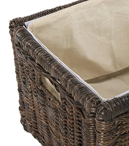 happimess Elijah 31" Wicker Storage Trunk Footlocker Chest - Image 4