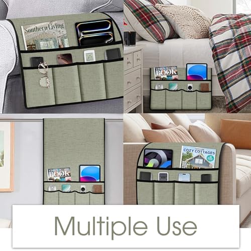 Joywell Remote Control Holder Armchair Caddy Armrest Organizer Sage Green - Image 6