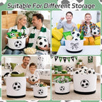 Large Soccer Woven Laundry Basket Hamper-Cotton Rope Storage Basket - Image 6