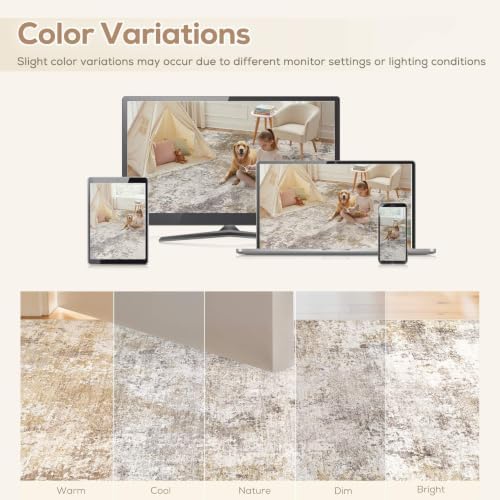 Nakagishi 10X14 Area Rugs for Living Room: Washable Modern Abstract Rug - Image 6