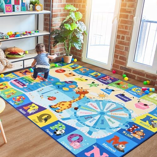 BENRON 5x7 Playroom Rug for Kids Washable, Play Mat - Image 5