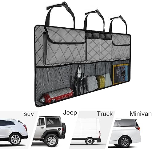 Femuar Car Trunk Organizer, Large Capacity Backseat Trunk Organizer, - Image 5