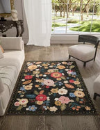 3x5 Washable Area Rugs for Bedroom: Entryway Rug Non Slip Soft Throw Carpet by palohom