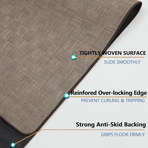 Chair Mat for Hardwood Floor, 50x63 Desk Computer Chair Mat for Hard Wood & - Image 3