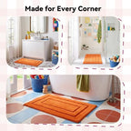 GRANNY SAYS Orange Bathroom Rug 16" x 24", Non-Slip Microfiber Bath Mat - Image 7