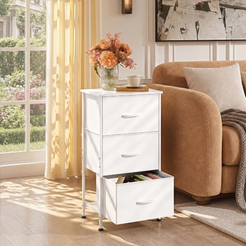 WLIVE Small Dresser Nightstand for Bedroom, 3 Drawers - Image 3