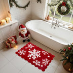 ORTIGIA 20x32 Merry Christmas Snow Bath Mat - Image 6