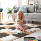 ZENOWICK 36 Pcs Plush Interlocking Carpet Tiles, Puzzle Play Mats by Zenowick