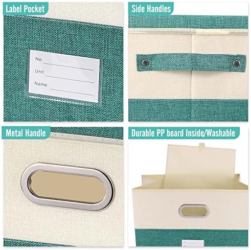 Large Linen Fabric Foldable Storage Bins - Image 2
