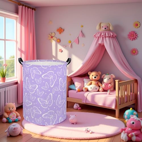 Kids Laundry Basket Baby Hamper Toy Storage Bin - Image 4