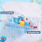 2-Pack Clear Bath Toy Storage Holder, 11.4"L x 5.3"W x 3.9"D - Image 4