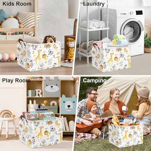 Clastyle Rectangular Baby Storage Basket Large Collapsible Kid Toy Bin Nursery - Image 7