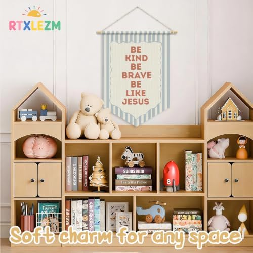 Christian Nursery Decor, Be Kind Brave Be Like Jesus Banner Flag - Image 2