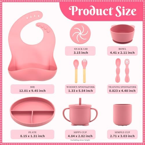Silicone Baby Feeding Set 10 Pcs, Baby Led Weaning Supplies, Baby Feeding - Image 7