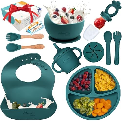 Silicone Baby Feeding Set, Baby plates and bowls Set by Unknown
