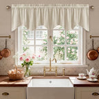 StangH Beige Window Valance Curtains 52x18 Inch, 1 Panel by StangH