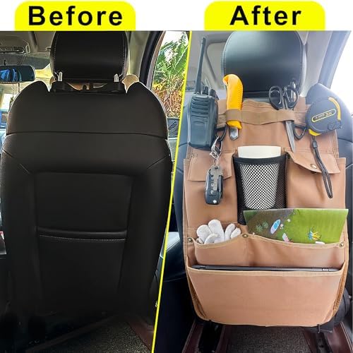 Car Seat Back Organizer with Multiple Pockets and Hooks - Image 6
