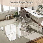 GLSLAND 36"x55" Tempered Glass Office Chair Mat, Hard Floor Mat - Image 3