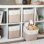 OrganiHaus 11x11 Cube Storage Bins, Rope Handles - Image 3