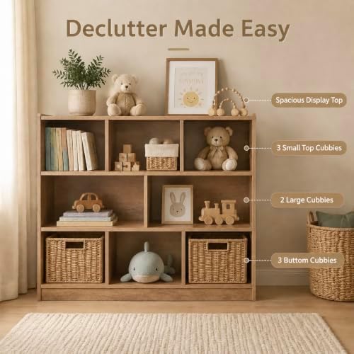 8 Cube Storage Organizer, Kids Cube Shelf Toy Storage - Image 3
