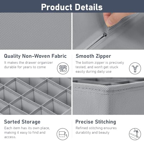 Joyoldelf Sock Organizer Drawer Organizer - Image 3
