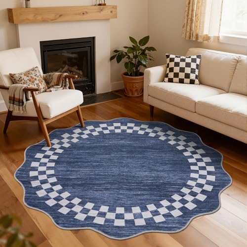 GarveeHome 6ft Washable Round Rug by GarveeHome