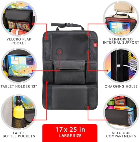 Helteko Car Seat Organizer, Ultra Version Kids Backseat Car Organizers and - Image 6