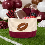 Football Woven Basket- Cute Cotton Rope Basket - Image 5