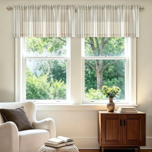 jinchan Linen Striped Kitchen Valances - Image 3