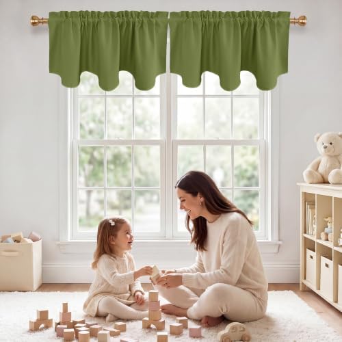 NICETOWN Olive Small Window Curtain Valance Farmhouse by NICETOWN
