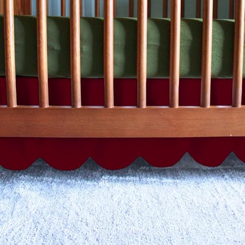 100% Microfiber Scalloped Crib Skirt 28"x 52" by Unknown